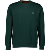 BOSS Orange Herren Sweatshirt grün Baumwolle unifarben von Boss Orange