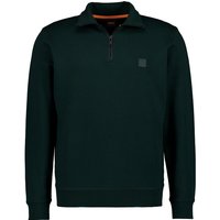 BOSS Orange Herren Sweatshirt grün Baumwolle unifarben von Boss Orange