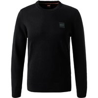 BOSS Orange Herren Pullover schwarz unifarben von Boss Orange