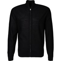 BOSS Orange Herren Pullover schwarz Schurwolle unifarben von Boss Orange