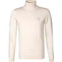 BOSS Orange Herren Rollkragenpullover weiß unifarben von Boss Orange