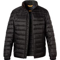 BOSS Orange Herren Steppjacke schwarz Mikrofaser unifarben von Boss Orange