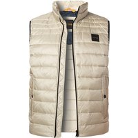 BOSS Orange Herren Steppweste beige Mikrofaser unifarben von Boss Orange