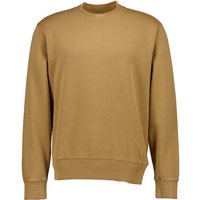 BOSS Orange Herren Sweatshirt beige Baumwolle unifarben von Boss Orange