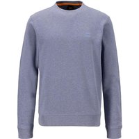 BOSS Orange Herren Sweatshirt blau Baumwolle unifarben von Boss Orange