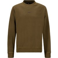 BOSS Orange Herren Sweatshirt grün Baumwolle unifarben von Boss Orange