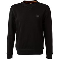 BOSS Orange Herren Sweatshirt schwarz Baumwolle unifarben von Boss Orange