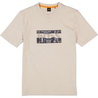 BOSS Orange Herren T-Shirt beige Baumwolle von Boss Orange