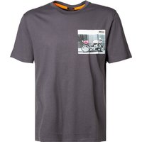 BOSS Orange Herren T-Shirt grau Baumwolle von Boss Orange