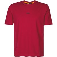 BOSS Orange Herren T-Shirt rot Baumwolle von Boss Orange