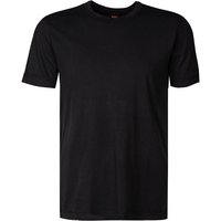 BOSS Orange Herren T-Shirt schwarz Baumwolle von Boss Orange