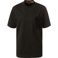 BOSS Orange Herren T-Shirt schwarz Baumwolle von Boss Orange