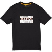 BOSS Orange Herren T-Shirt schwarz Baumwolle von Boss Orange