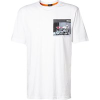 BOSS Orange Herren T-Shirt weiß Baumwolle von Boss Orange