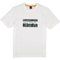 BOSS Orange Herren T-Shirt weiß Baumwolle von Boss Orange