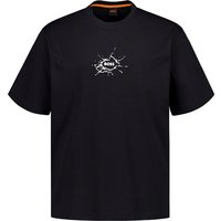 BOSS Orange Herren T-Shirt schwarz Baumwolle von Boss Orange