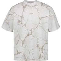 BOSS Orange Herren T-Shirt beige gemustert von Boss Orange