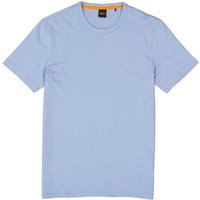 BOSS Orange Herren T-Shirt blau Baumwolle meliert von Boss Orange
