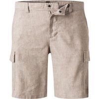 BOSS Orange Herren Cargoshorts beige Leinen meliert von Boss Orange