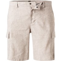 BOSS Orange Herren Cargoshorts beige Leinen meliert von Boss Orange