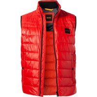 BOSS Orange Herren Steppweste rot Mikrofaser unifarben von Boss Orange