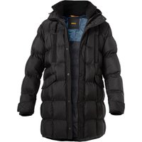 BOSS Orange Herren Steppparka schwarz Mikrofaser unifarben von Boss Orange