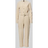BOSS Orange Jumpsuit mit Taillengürtel Modell 'Daiyla' in Sand, Größe 42 von Boss Orange