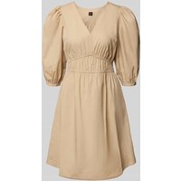 BOSS Orange Knielanges Kleid mit Puffärmeln Modell 'Dezzan' in Sand, Größe 34 von Boss Orange
