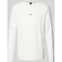 BOSS Orange Longsleeve mit Label-Print Modell 'Chark' in Offwhite, Größe XXL von Boss Orange