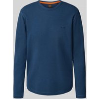 BOSS Orange Longsleeve mit Label-Stitching Modell 'Tempesto' in Jeansblau, Größe XXL von Boss Orange