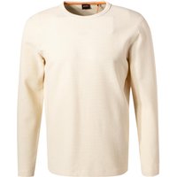 BOSS Orange Herren Longsleeve beige Baumwolle von Boss Orange