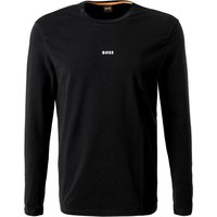 BOSS Orange Herren Longsleeve schwarz Baumwolle von Boss Orange