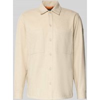 BOSS Orange Loose Fit Freizeithemd mit Woll-Anteil Modell 'LOCKY' in Sand, Größe XL von Boss Orange