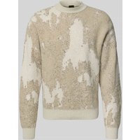 BOSS Orange Loose Fit Strickpullover mit Woll-Anteil Modell 'KRADAR' in Sand, Größe XXL von Boss Orange