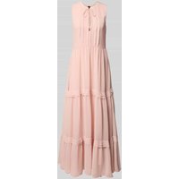 BOSS Orange Maxikleid mit Volantsaum Modell 'Denon' in Pink, Größe 40 von Boss Orange