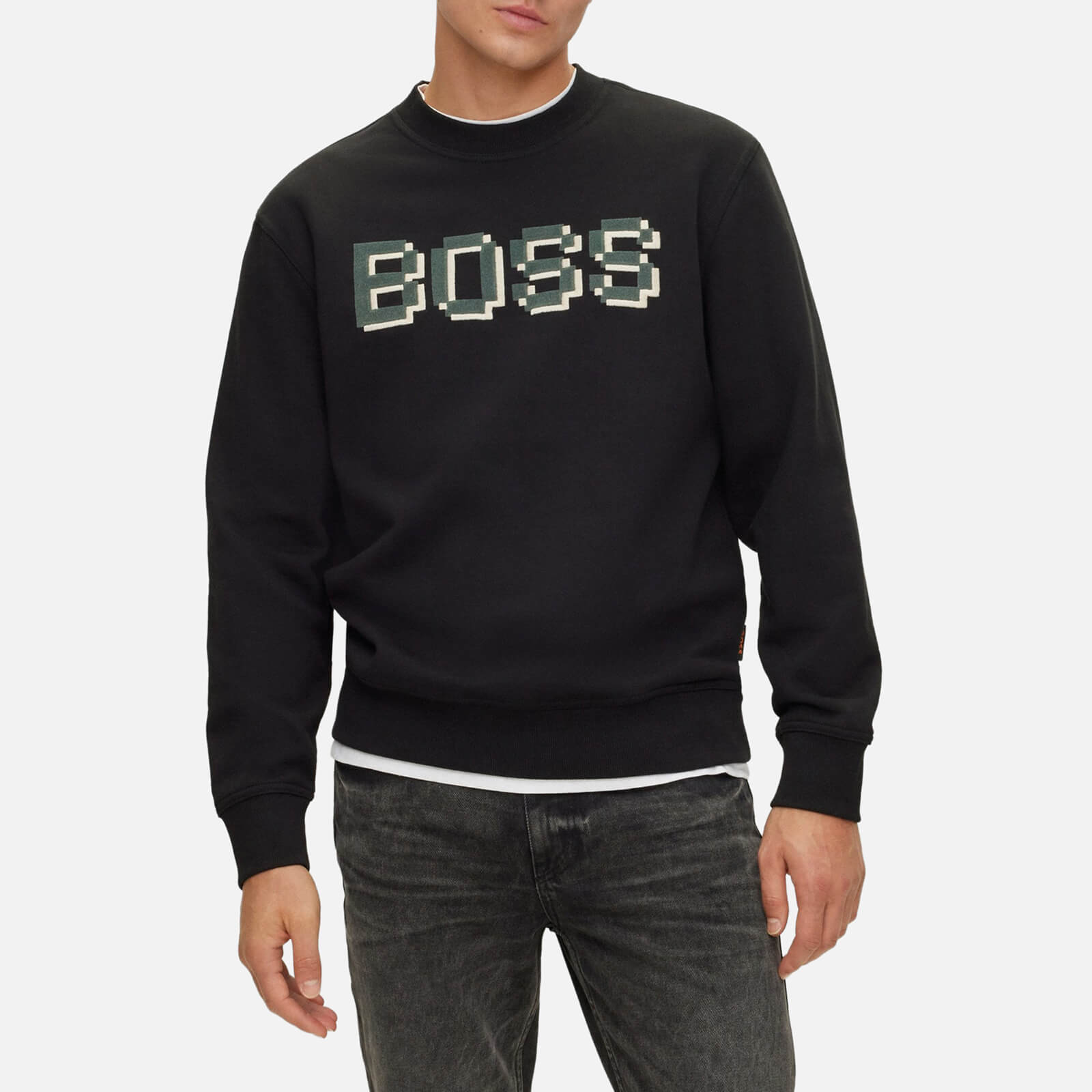 BOSS Orange Weglitchlogo Cotton-Jersey Sweatshirt - M von Boss Orange