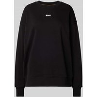 BOSS Orange Oversized Sweatshirt mit Label_Print Modell 'Eteia' in Black, Größe XL von Boss Orange