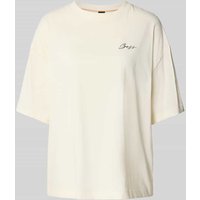 BOSS Orange Oversized T-Shirt mit Label-Print Modell 'Eboyfriend' in Offwhite, Größe L von Boss Orange