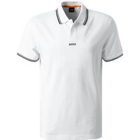 BOSS Orange Herren Polo-Shirt weiß Baumwoll-Piqué von Boss Orange