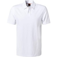 BOSS Orange Herren Polo-Shirt weiß Baumwoll-Jersey von Boss Orange