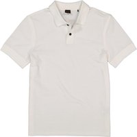 BOSS Orange Herren Polo-Shirt weiß Baumwoll-Piqué von Boss Orange