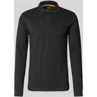 BOSS Orange Regular Fit Poloshirt mit Label-Detail in Black, Größe XXL von Boss Orange