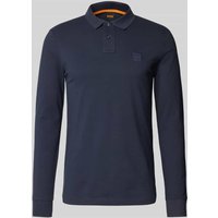 BOSS Orange Regular Fit Poloshirt mit Label-Detail in Marine, Größe L BOSS Orange Regular Fit Poloshirt mit Label-Detail in Marine, Größe L von Boss Orange