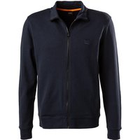 BOSS Orange Herren Sweatjacke blau Baumwolle unifarben von Boss Orange