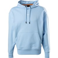 BOSS Orange Herren Hoodie blau Baumwolle unifarben von Boss Orange