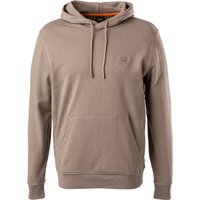 BOSS Orange Herren Hoodie braun Baumwolle unifarben von Boss Orange