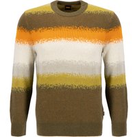 BOSS Orange Herren Pullover grün Wolle Gemustert von Boss Orange