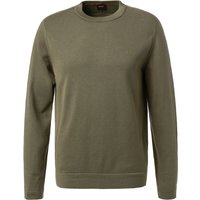 BOSS Orange Herren Pullover grün Baumwolle unifarben von Boss Orange