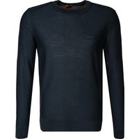 BOSS Orange Herren Pullover grün Schurwolle unifarben von Boss Orange