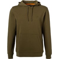 BOSS Orange Herren Hoodie grün Baumwolle unifarben von Boss Orange